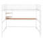 Lit mezzanine double en métal avec bureau et tablette-704876110