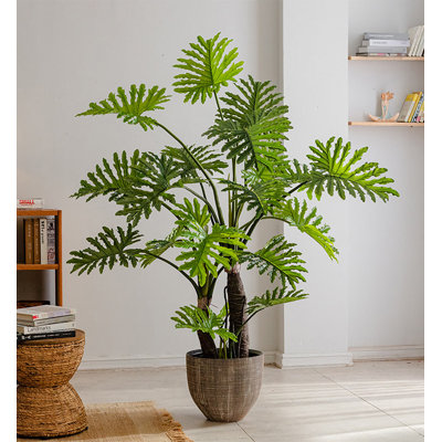 Simulated Green Plant Spring Feather Artificial Tree Potted Plant