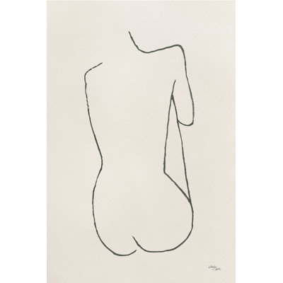 "Silhouette II crème", portrait sur toile