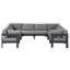 Canapé modulaire d'extérieur en U avec coussins 120 po Endyah-61189489-61209825