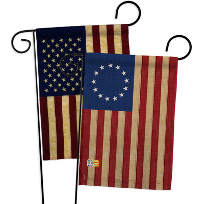 Double Sided Polyester Independence Day Garden Flag