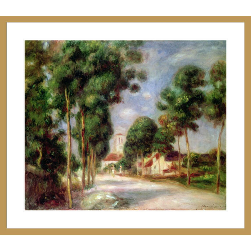 «The Road to Essoyes» par Pierre-Auguste Renoir, impression giclée encadrée, H 33,5 po x l 38,35 po