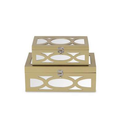 Wood Jewelry Box + Mirror