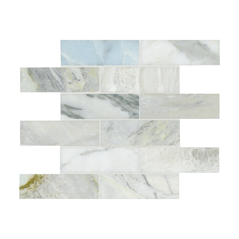 Carreau de mosaïque de plancher et de mur en marbre poli Skylore x 12 po x 12 po