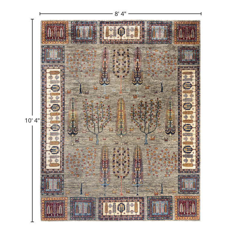 One-of-a-Kind Rectangle 8'4" X 10'4" Hand Knotted Area Rug