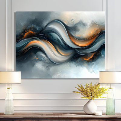 Parallel Streams of Fractal Horizon I - Art mural abstrait spirale moderne
