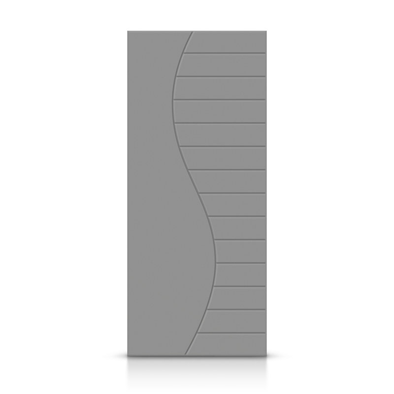 Porte à panneaux et en bois manufacturé standard, 24 po x 80 po, Gris clair