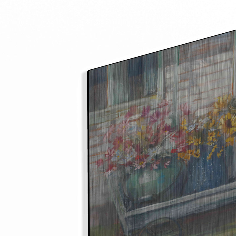 Luxe Garden Art «Garden Wagon Bright» par Carol Rowa «Garden Wagon Bright» par Carol Rowan, H 12 po x l 16 po