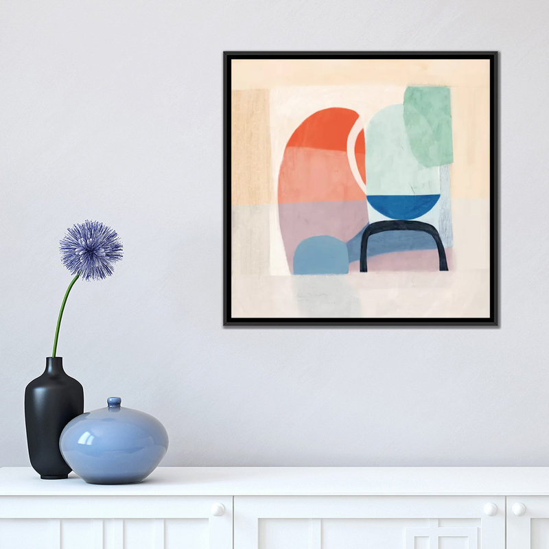 Multiforme II - Impression sur toile, H 18 po x l 18 po x P 1,5 po, Toile encadrée noire, Pas de tapis