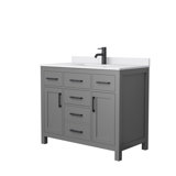 Beckett 42" Freestanding Single Bathroom Vanity with Cultured Marble Top