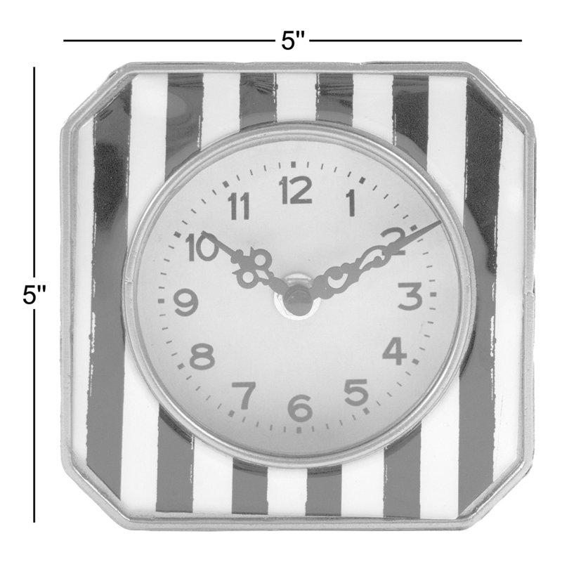 Horloge de table rayée