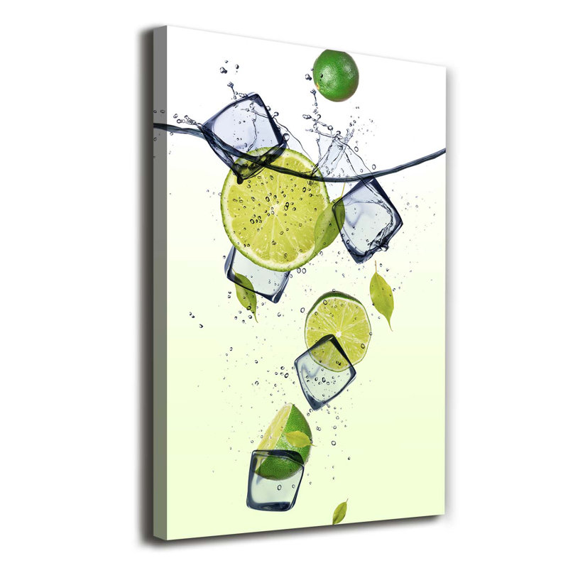 Limes And Ice - Wrapped Canvas Print