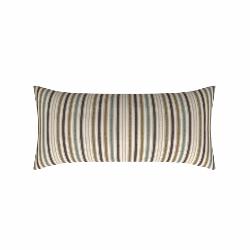 Striped Feather Reversible Throw Pillow, 12"H x 26"W
