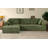Compression 2 Piece Corduroy L Shaped Sectional Couches-212286671-212286669