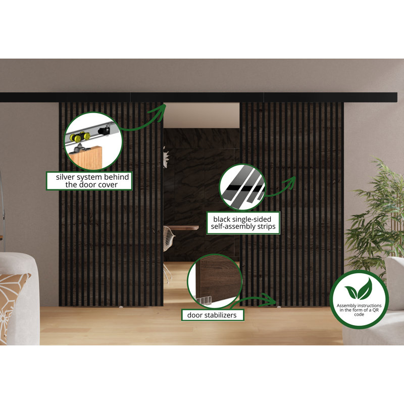 DOOR Belmo 2, Dark Ash, 214cm x 205cm