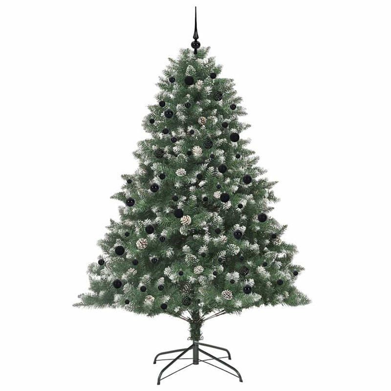 Artificial Christmas Tree with Stand, 7.87' H, Black