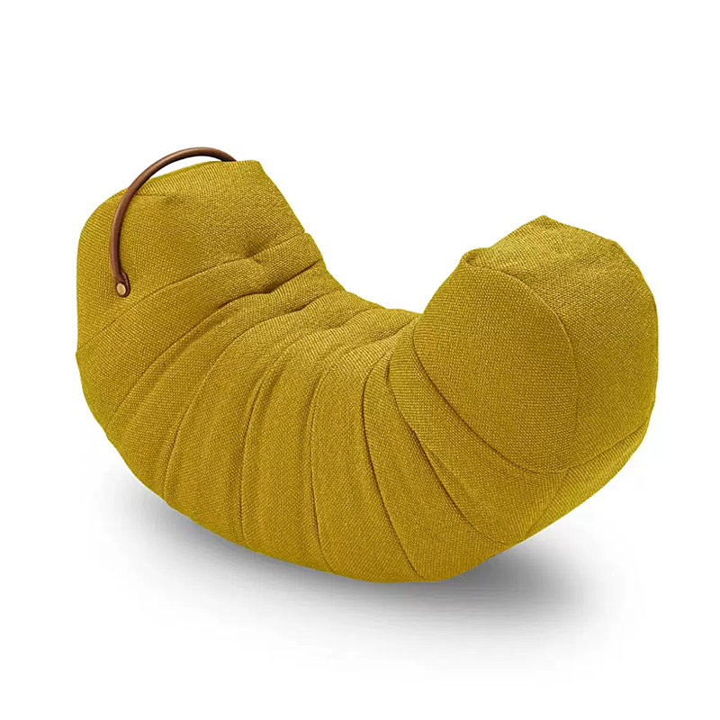 Chaise berçante en bois massif Ricciardo, Jaune