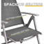 2 chaises de patio inclinables d'extérieur, structure en aluminium avec siège gris foncé. Dossier réglable pour le camping, la plage. Spacieuses et ergonomiques, 2 chaises pliantes, jardin, siège en tissu,. Pliable