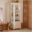 Vitrine de 71 po de hauteur avec porte en verre rembourrée simple, armoire à vin, armoire à vin avec plafonnier à DEL réglable de 5 couleurs pour le salon, la maison, le bar, le studio ou l'espace de travail