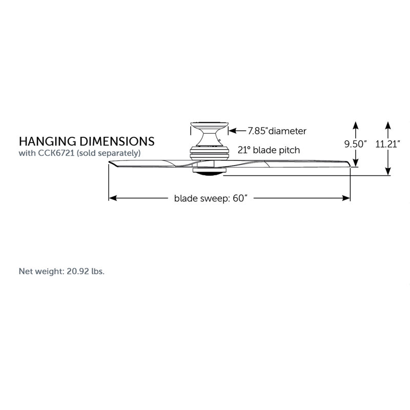 Spitfire 60 inch Flush Indoor/Outdoor Ceiling Fan with LED Light Kit - Black with Black Blades, Black, Black