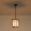 Lanterne suspendue d'extérieur avec verre blanc Craftsman, 1 lumière Mission Mission