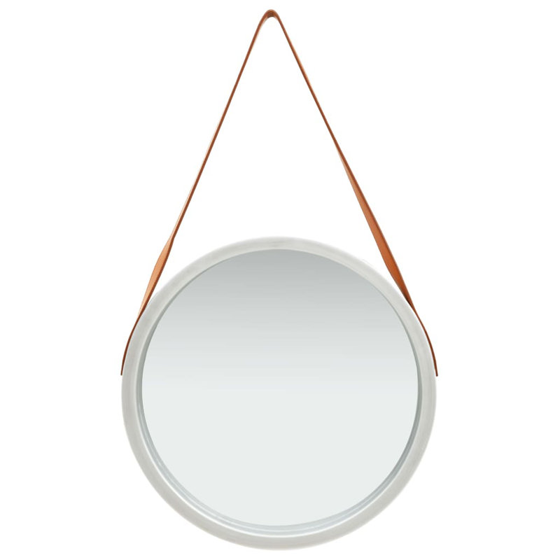 Hagood Wood Wall Mirror, Silver/Brown, 50cm H x 50cm W
