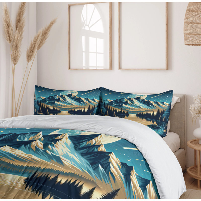 Mountain Duvet Cover, King Duvet Cover + 2 Standard Shams