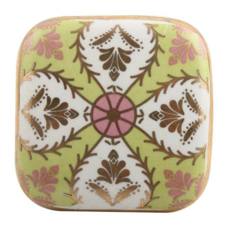 Hand Painted Square Knob