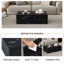 39.3*21.7*11.8 Inch White Marble Pattern MDF Coffee Table - Luxurious Design-133962527-133962529