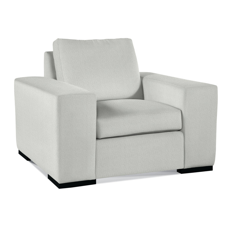 Memphis Upholstered Armchair, Black, Snow Crypton Performance; 0884-91