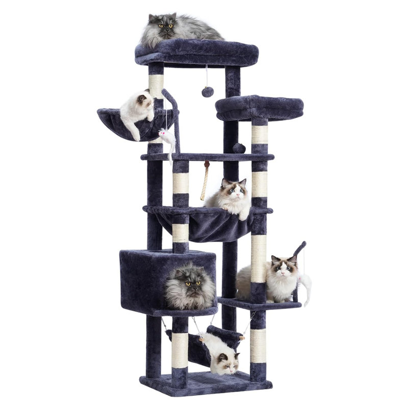 Arbre à chat H 63 po Ervisa, Gris fumé