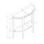 Table d'appoint, console, vestibule, étroit, canapé, salon, chambre à coucher, stratifié brun, contemporain, moderne-851482444