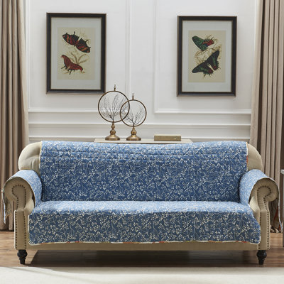Elmina Willow Reversible Quilted Sofa Slipcover