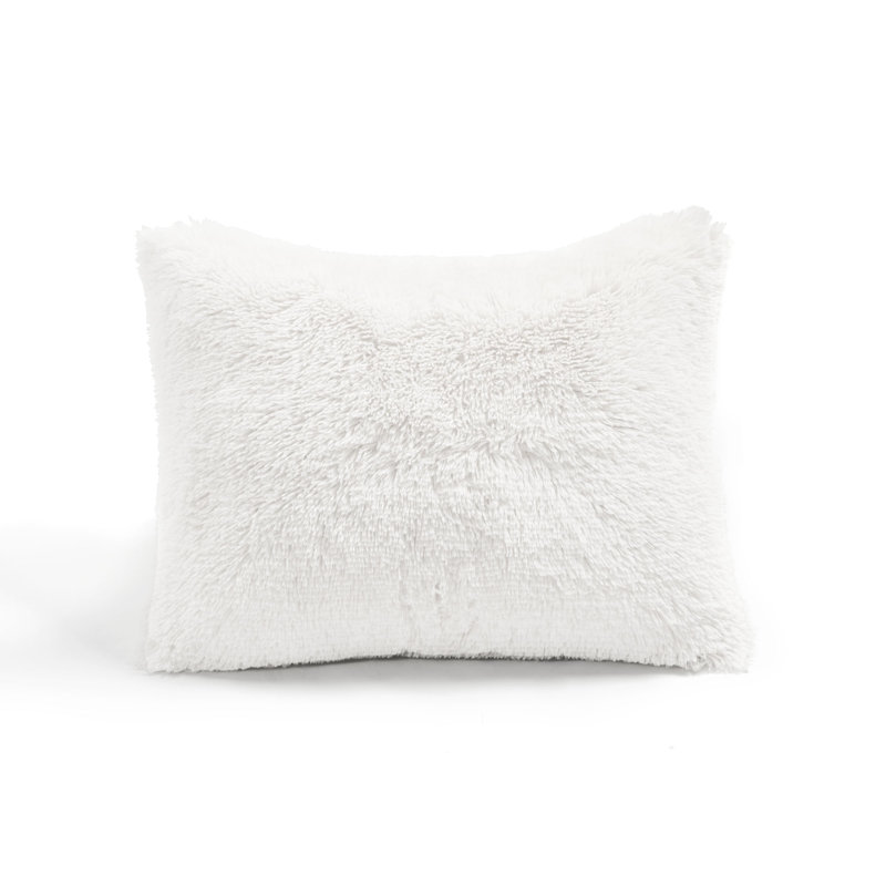 Twin-XL White Faux Fur Kids Comforter Set