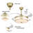 42Inch Flush Mount Ceiling Fan With Remote Control-2058099028