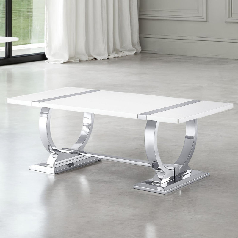 Ensemble de 3 tables basses de style contemporain 1 table basse 1 table de bout 1 table de canapé avec base à tréteaux