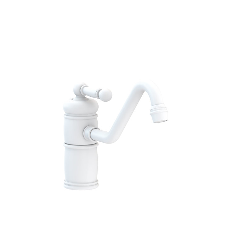 Nadya Single Handle Kitchen Faucet, Matte White