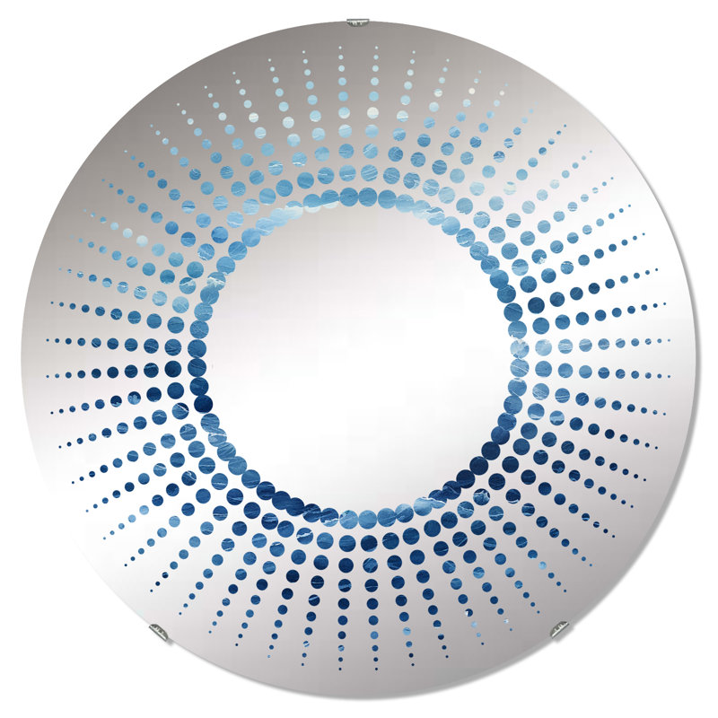 Starburst Decorative Mirror , 31.4" x 31.4", Coastal Wave Unfurling Horizon I