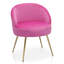 Fauteuil de lecture rembourré en velours-1862152218