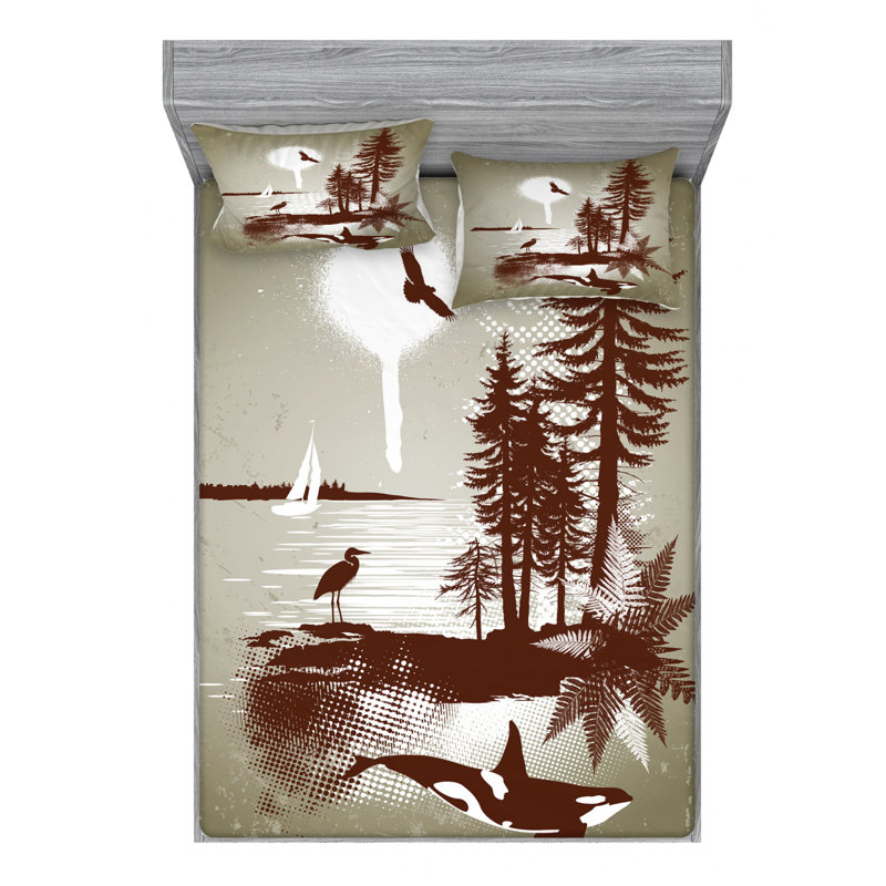 Microfiber Sheet Set, Queen Sheet Set with Fitted Sheet