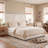 Contemporary Glam Extra-Tall Tufted Velvet Upholstered Platform Bed with Storage Drawers, King, Cream -1874685106-1874685104