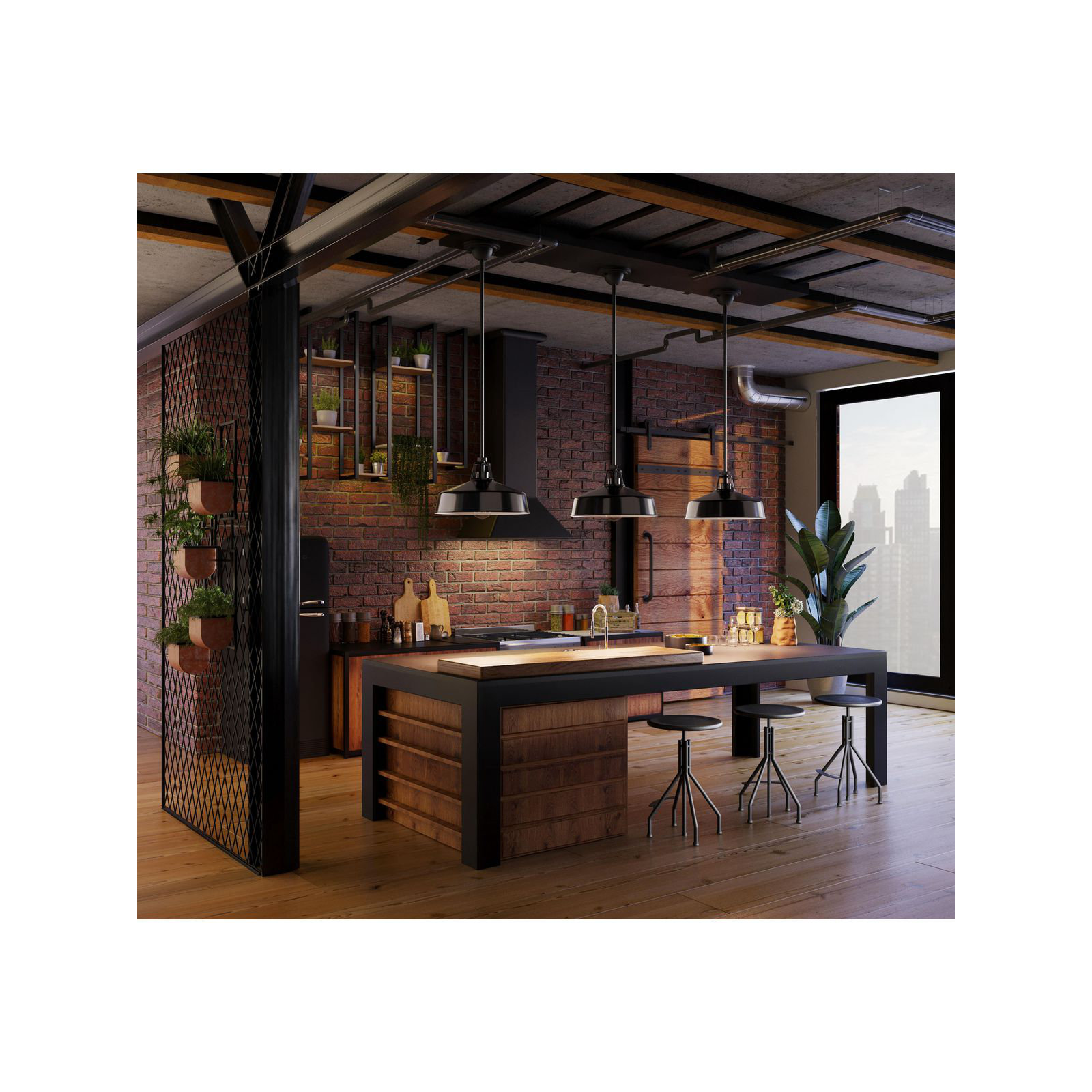 Outdoor Pendant, Black
