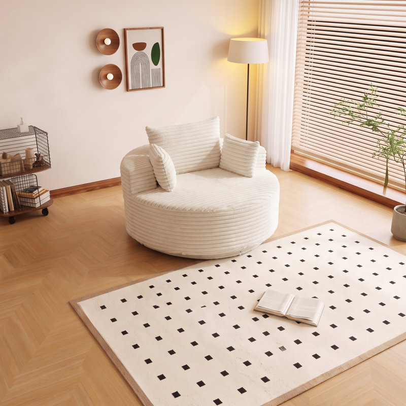 Chaise pivotante de 55 po L 360 °, fauteuil-lit moderne pour salon, chambre à coucher, salon, salle de projection, assemblage facile