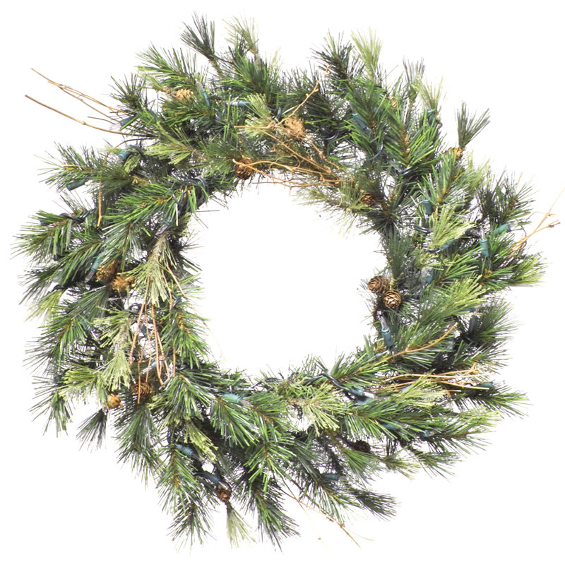 Galarza Artificial Mixed Country Pine Wreath, 20" H x 20" W x 3" D