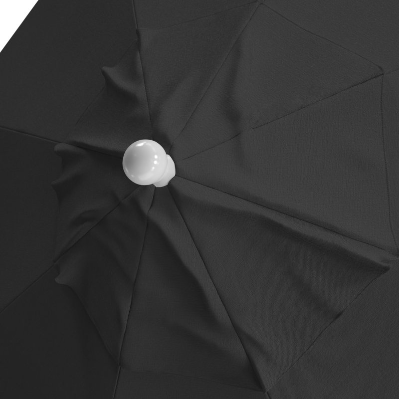 Parasol commercial en bois gris 11 pi, Noir