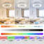 Smart Ceiling Fans with Lights, RGB Fan Ceiling Light with Remote Control, 6 Speeds 3000K-6500K Dimmable Quiet LED, for Bedroom Dining Room Living Room-1975155806