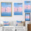 «Solitaire voilier tranquillité pastel coucher de soleil I» sur toile-2058583117-2058583116