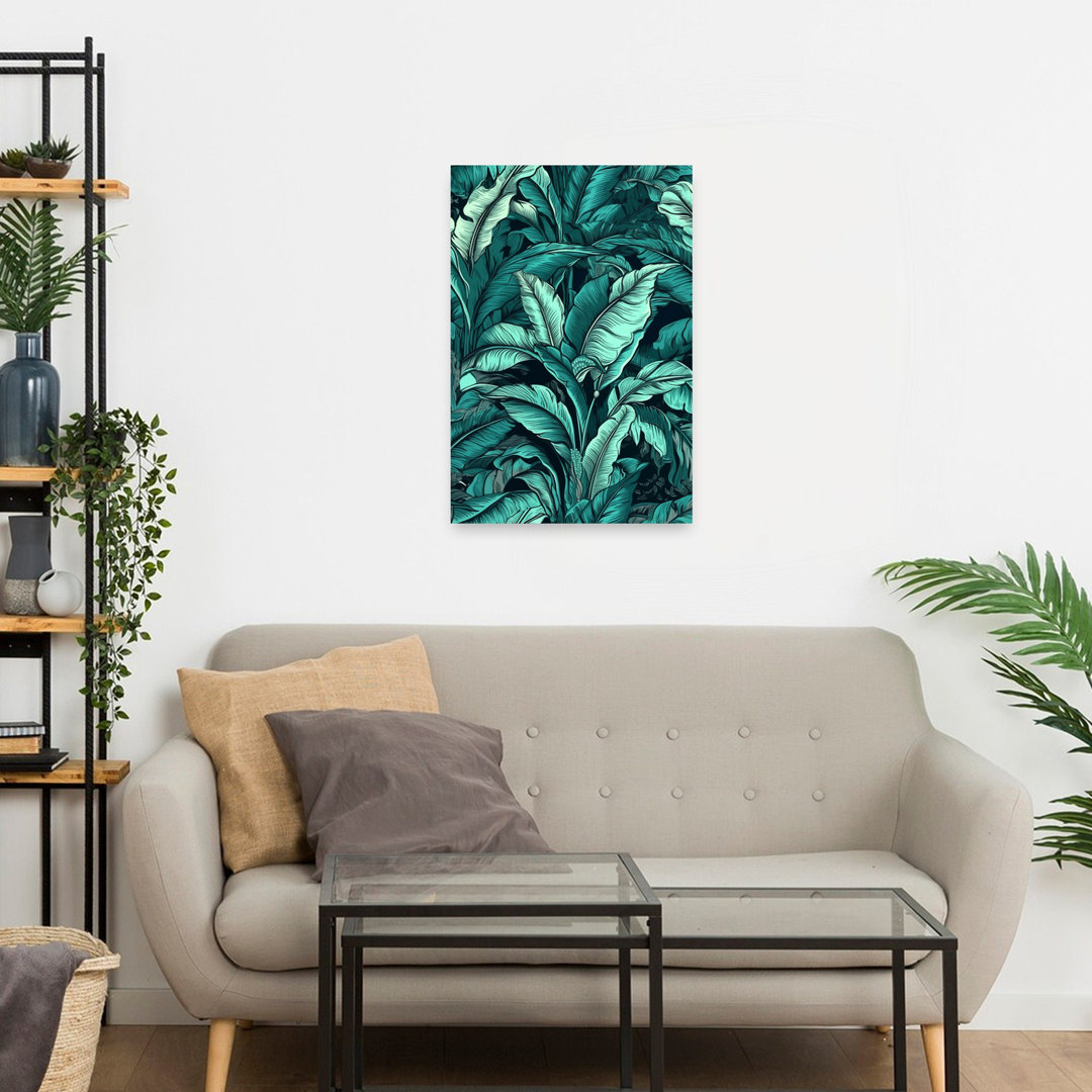 Lush Tropical Foliage Vibrant Abstract Forest Nature Wall Art Print