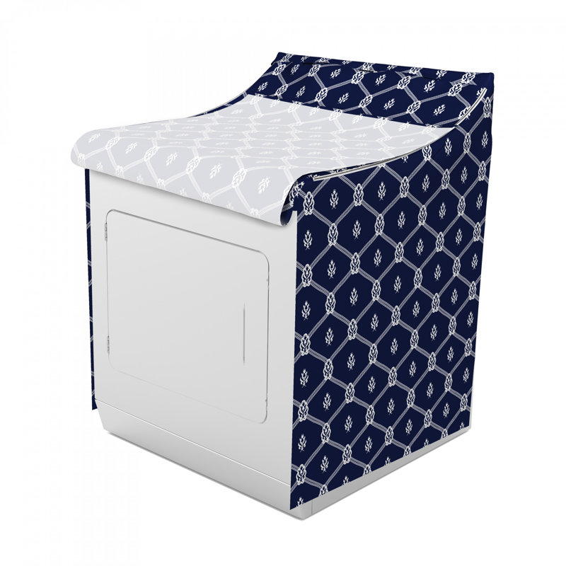 Recouvert d’une image avec motifs aquatiques nautiques, Bleu marine