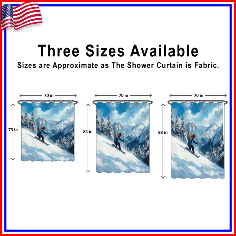 Rideaux de douche Snowy Mountain, L 70 po x H 84 po